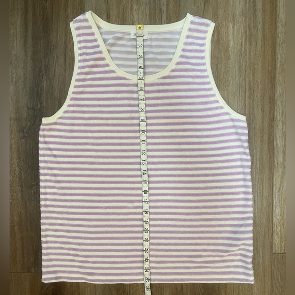 Purple White Stripe American Vintage M/ L Tank Top - Picture 5 of 6